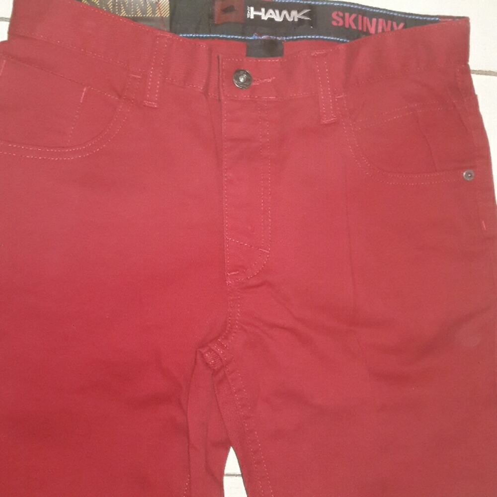 Tony Hawk Skinny Fit Stretch Red Cotton Jeans Boys 18